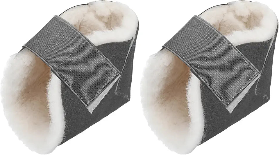 2 Pcs Sheepskin Heel Protectors with Securing Strap U5605