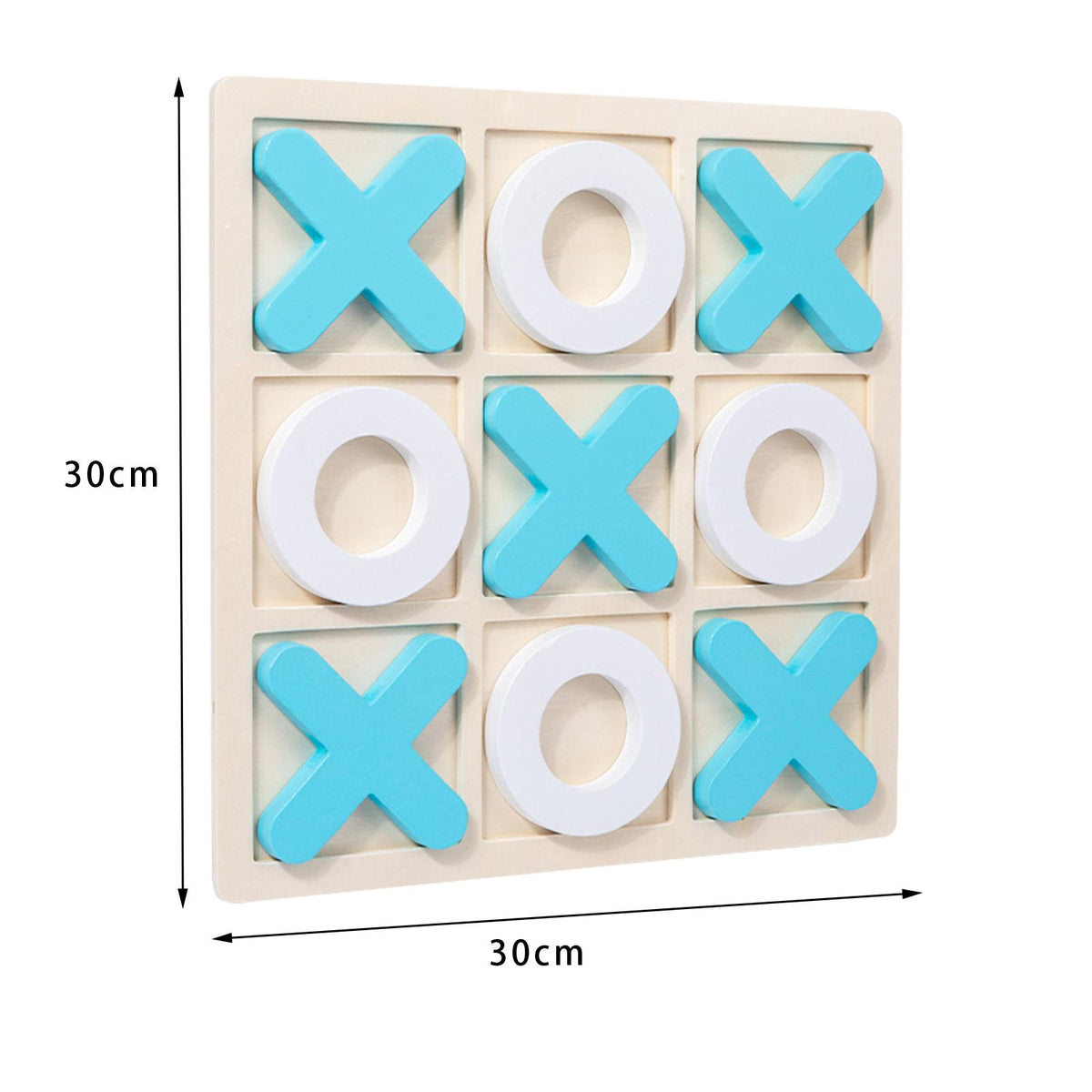 Wooden Tic Tac Toe Game 30x30x1.5cm W95798