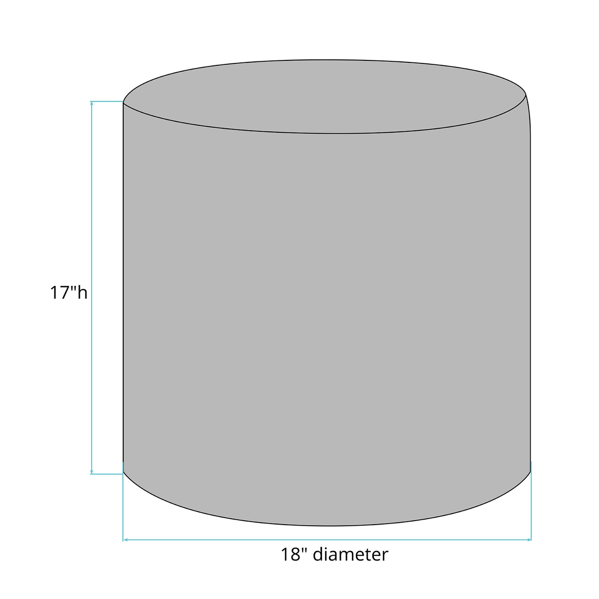 Gold Cylinder Ottoman N756883
