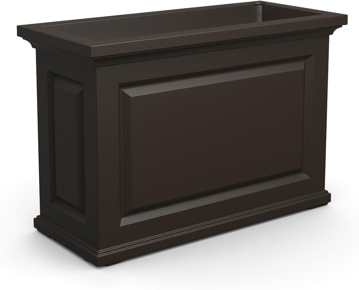 Black 36in L x 16in W x 24in H Planter with Built-in Water Reservoir M4803