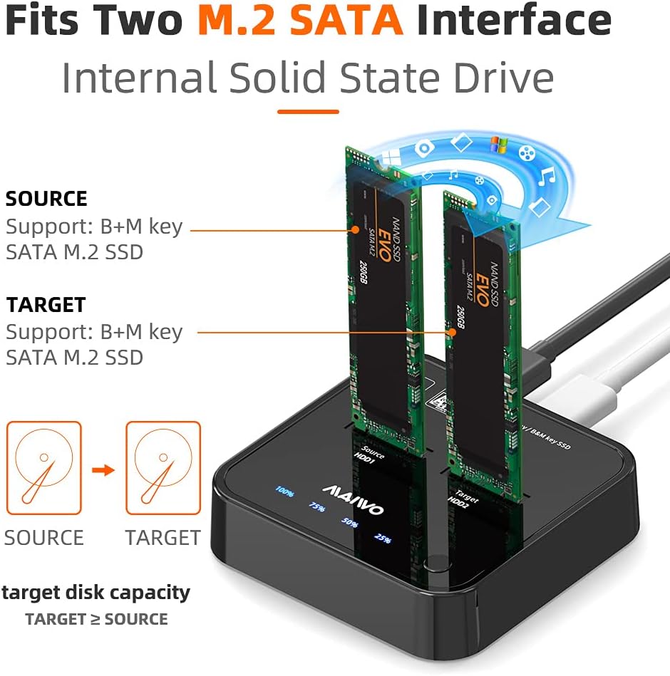 2 Bay M.2 SATA Docking Station H75826