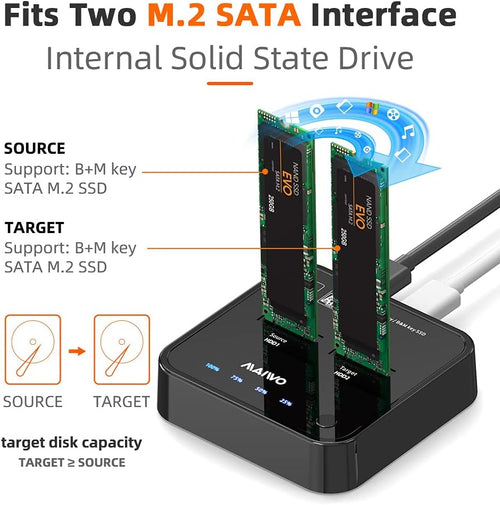 2 Bay M.2 SATA Docking Station H75826