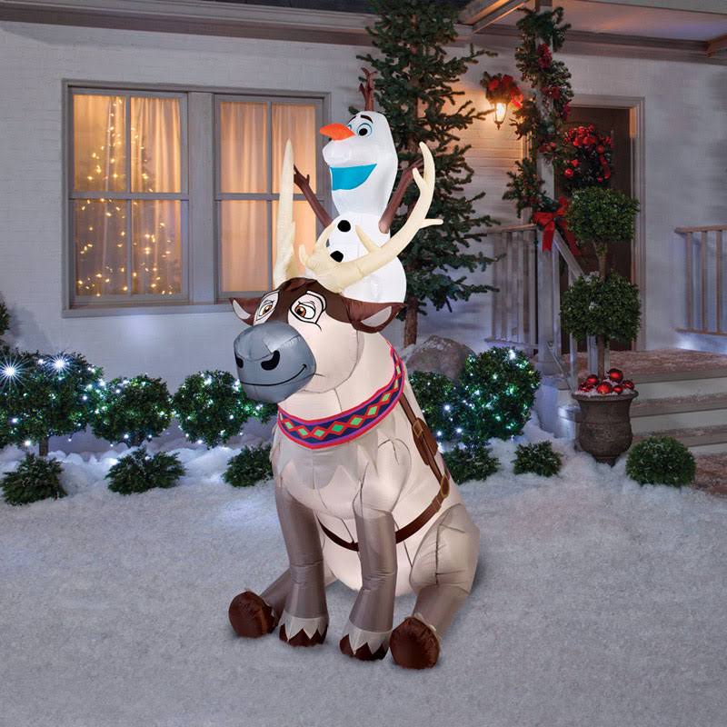 Inflatable Olaf Sitting on Sven Y207933