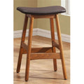 Faux Leather Counter Stool in Brown (Set of 2) Y16359
