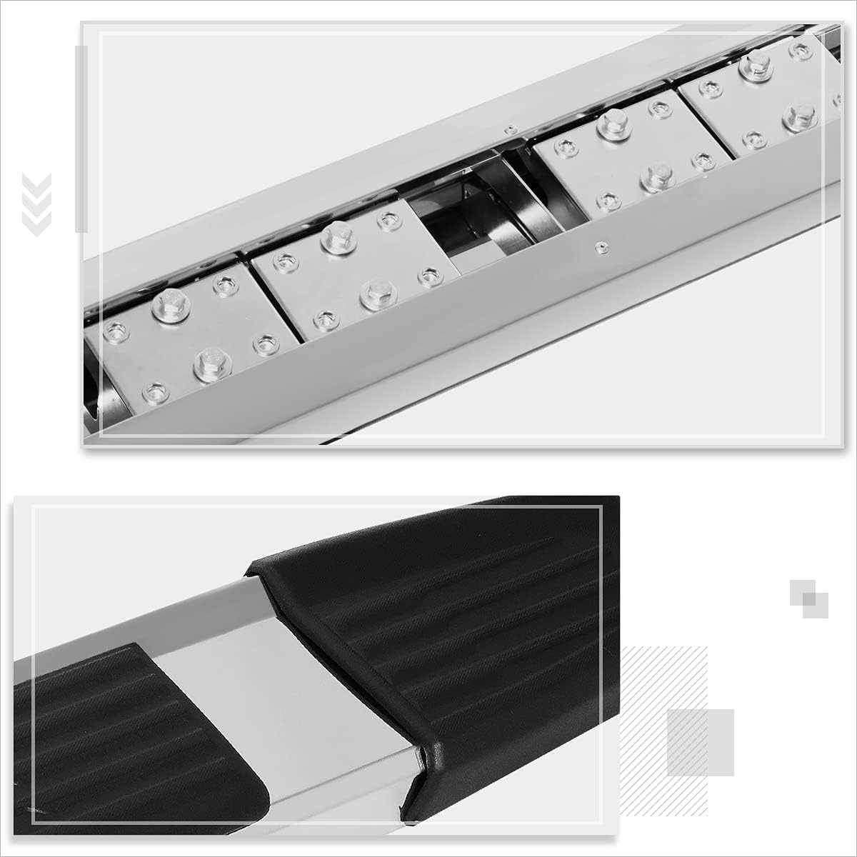 6 Inch Running Boards Side Steps Nerf Bars B92697