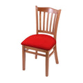 18 Medium Finish Chair with Canter Red Seat B89268