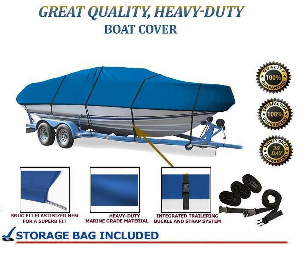 Boat Cover for Starcraft Tournament Fish 170 1996 T409