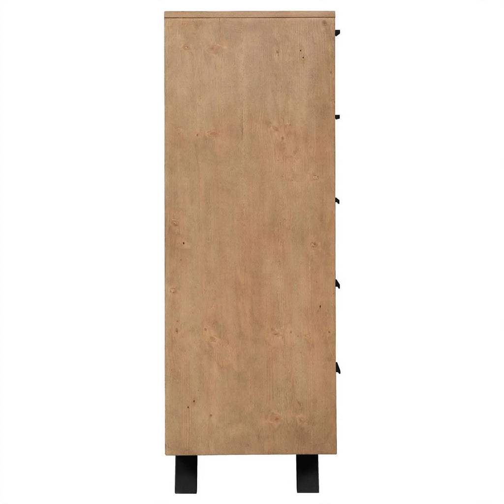 Light Honey Brown 5-drawer Rectangular Chest I192