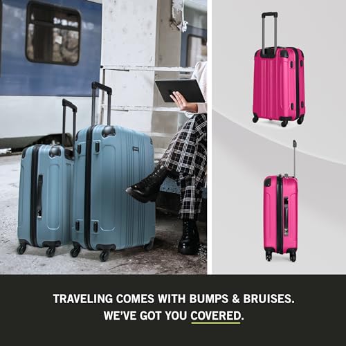 Teal 20-Inch Lightweight Hardshell Carry On Spinner Luggage Y381
