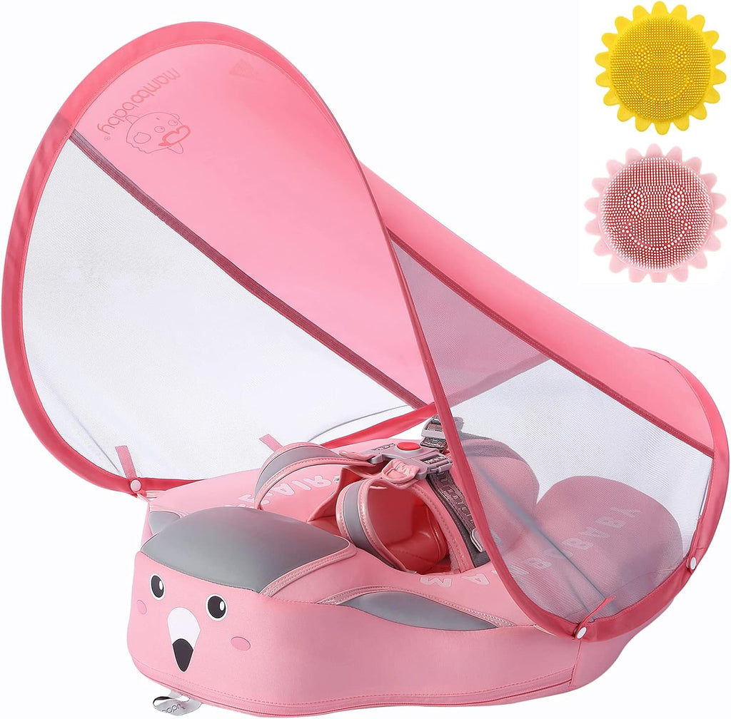 Baby Pool Float with Canopy UPF 50+, Non Inflatable N9110