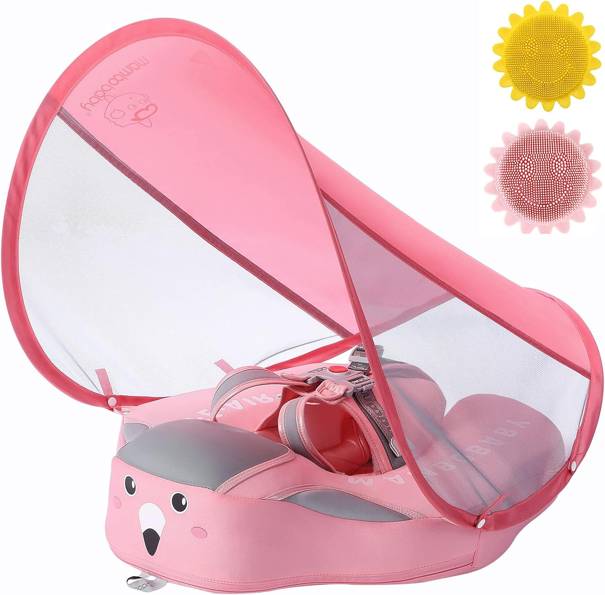 Baby Pool Float with Canopy UPF 50+, Non Inflatable N9110