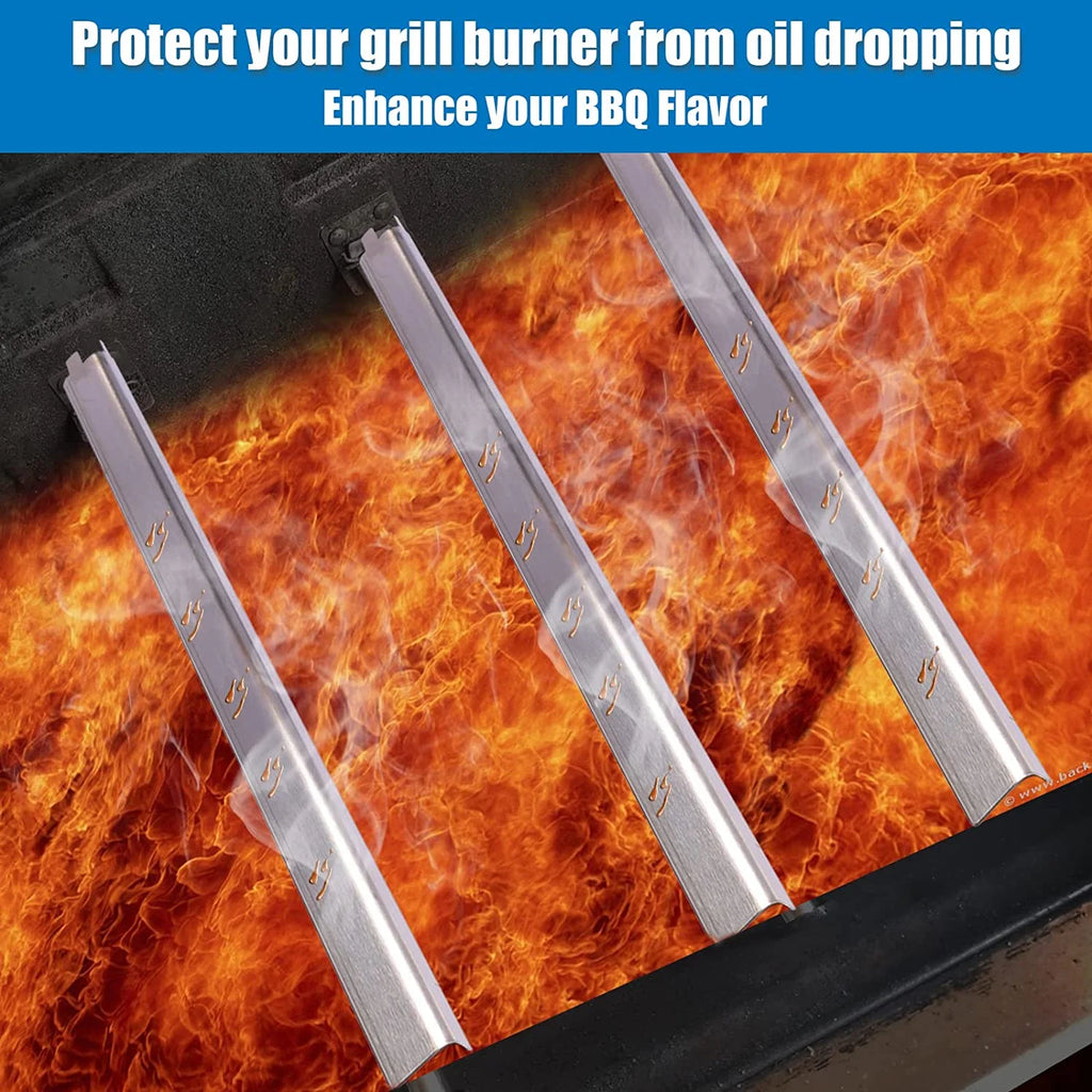 4 Pack Stainless Steel Heat Shields Tents for Gas Grill X46317