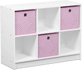 6 Cube Storage Organizer Bookcase with Bins G105
