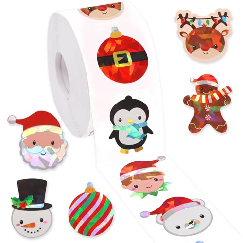 Christmas Stickers 1 Roll 500Pcs Y3616