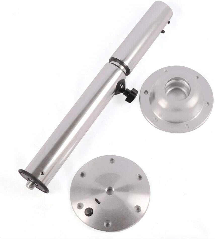 Silver Height Adjustable Table Pedestal Stand Base O100