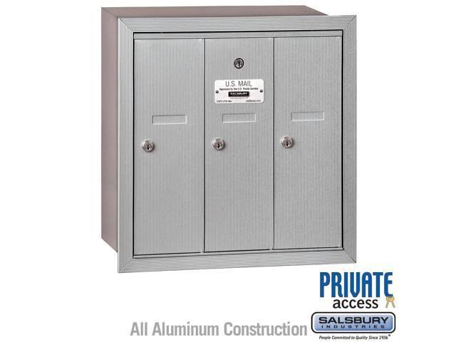 Vertical Mailbox - 3 Doors - Sandstone - Surface Mounted M6856