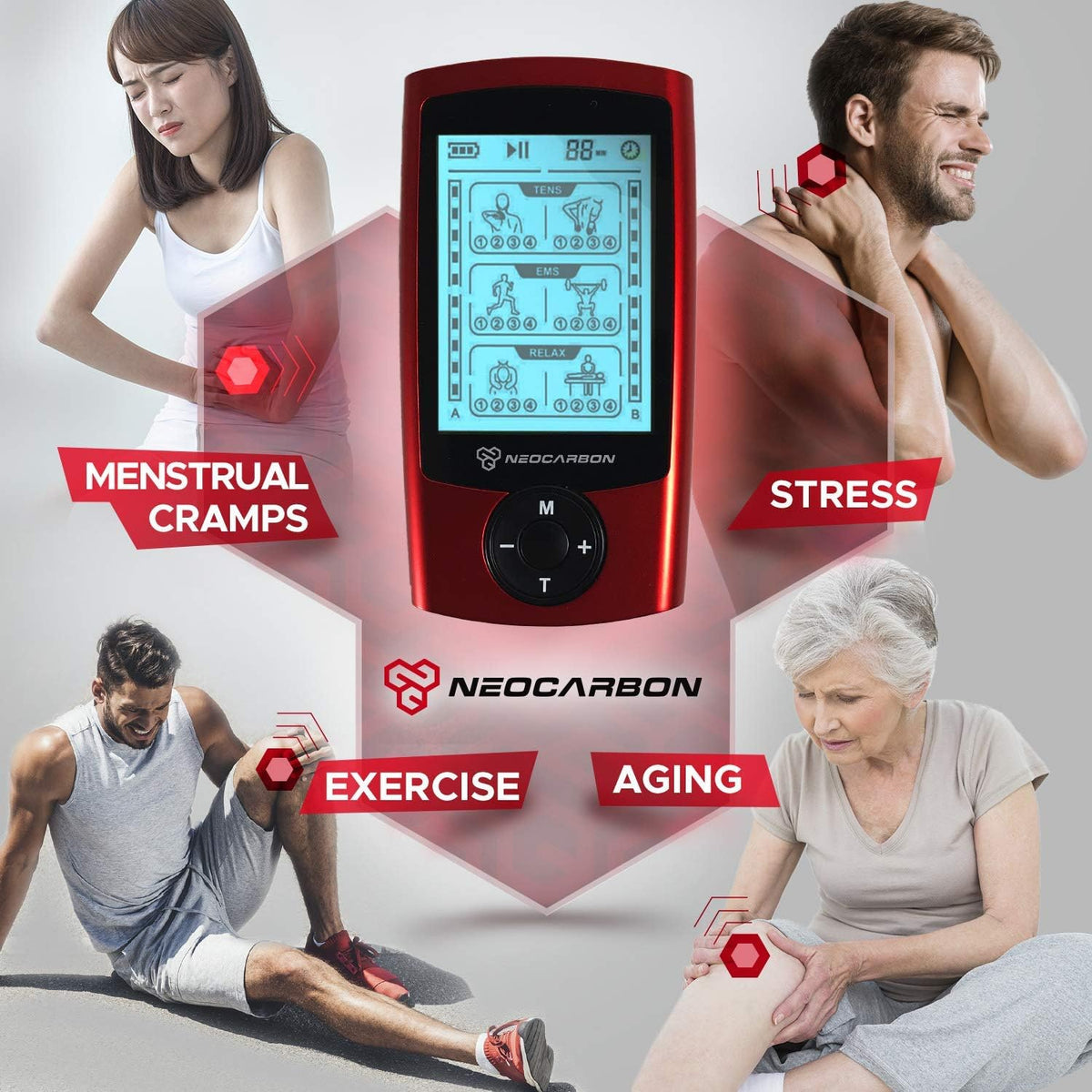 16 Electrode Pads TENS EMS Muscle Stimulator Z116833