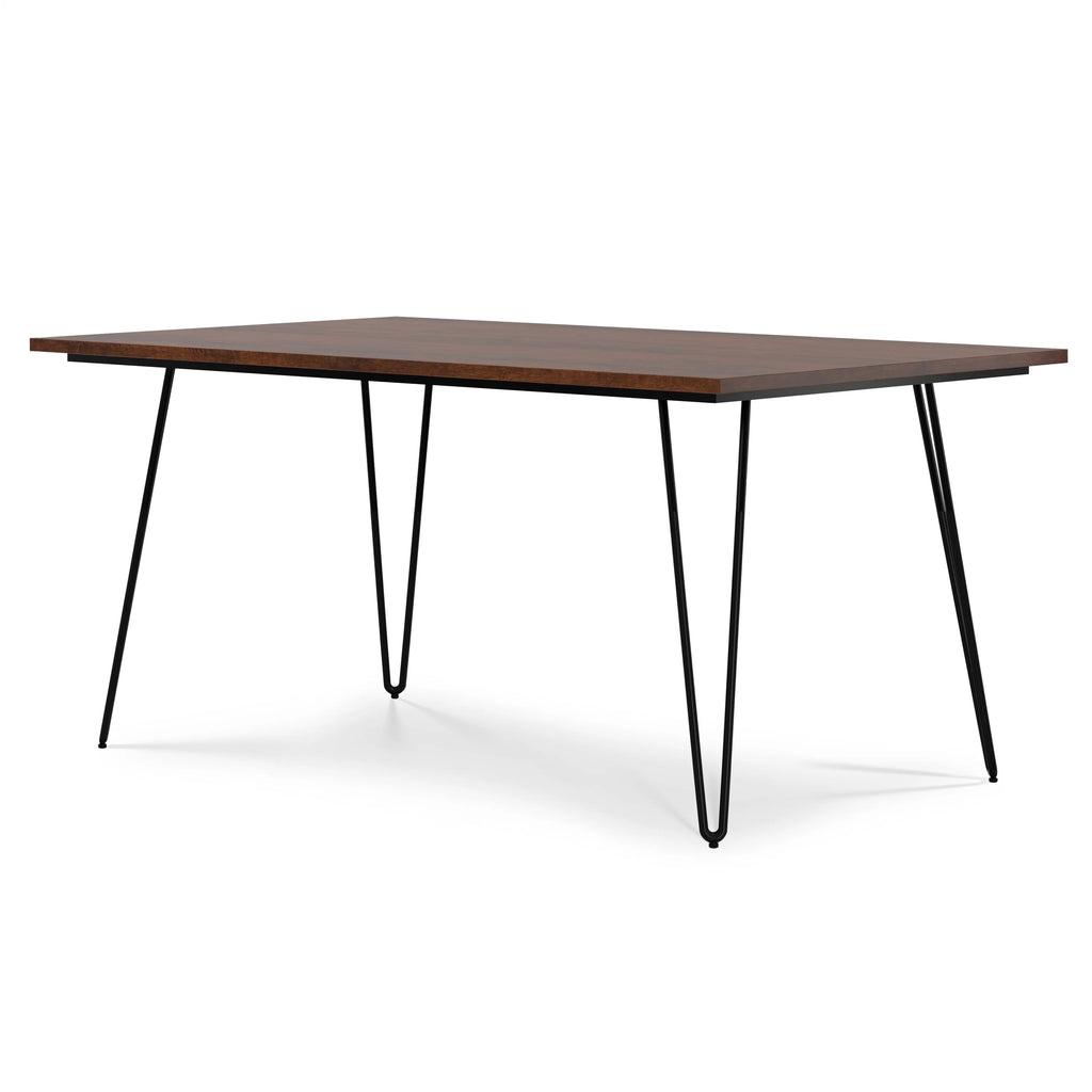 Solid Mango Wood and Metal 66 inch x 40 inch Rectangle Dining Table U406