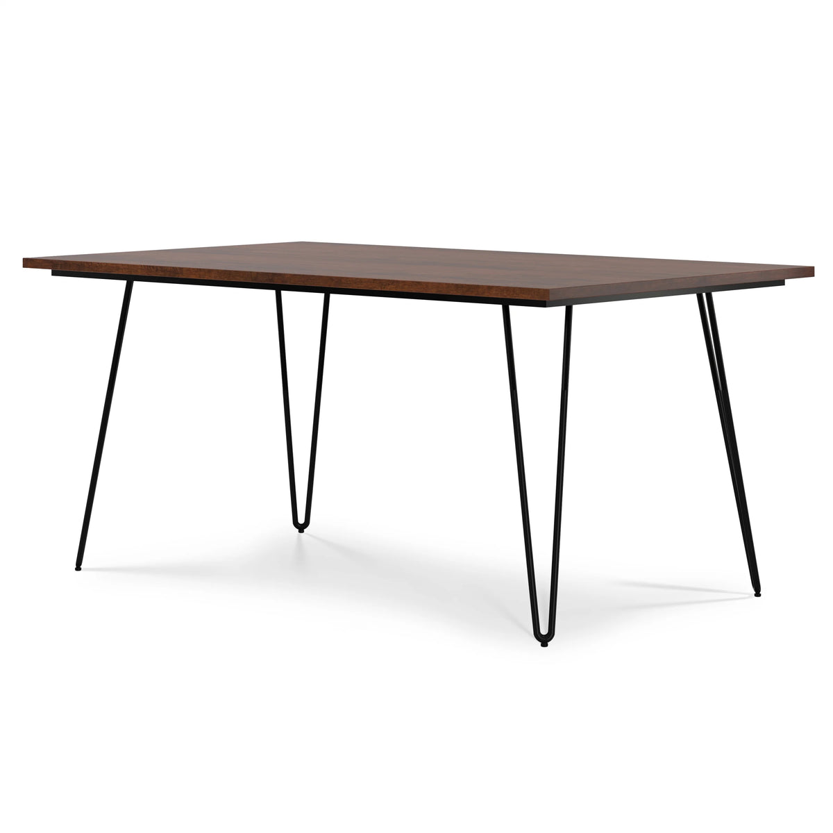 Solid Mango Wood and Metal 66 inch x 40 inch Rectangle Dining Table U406
