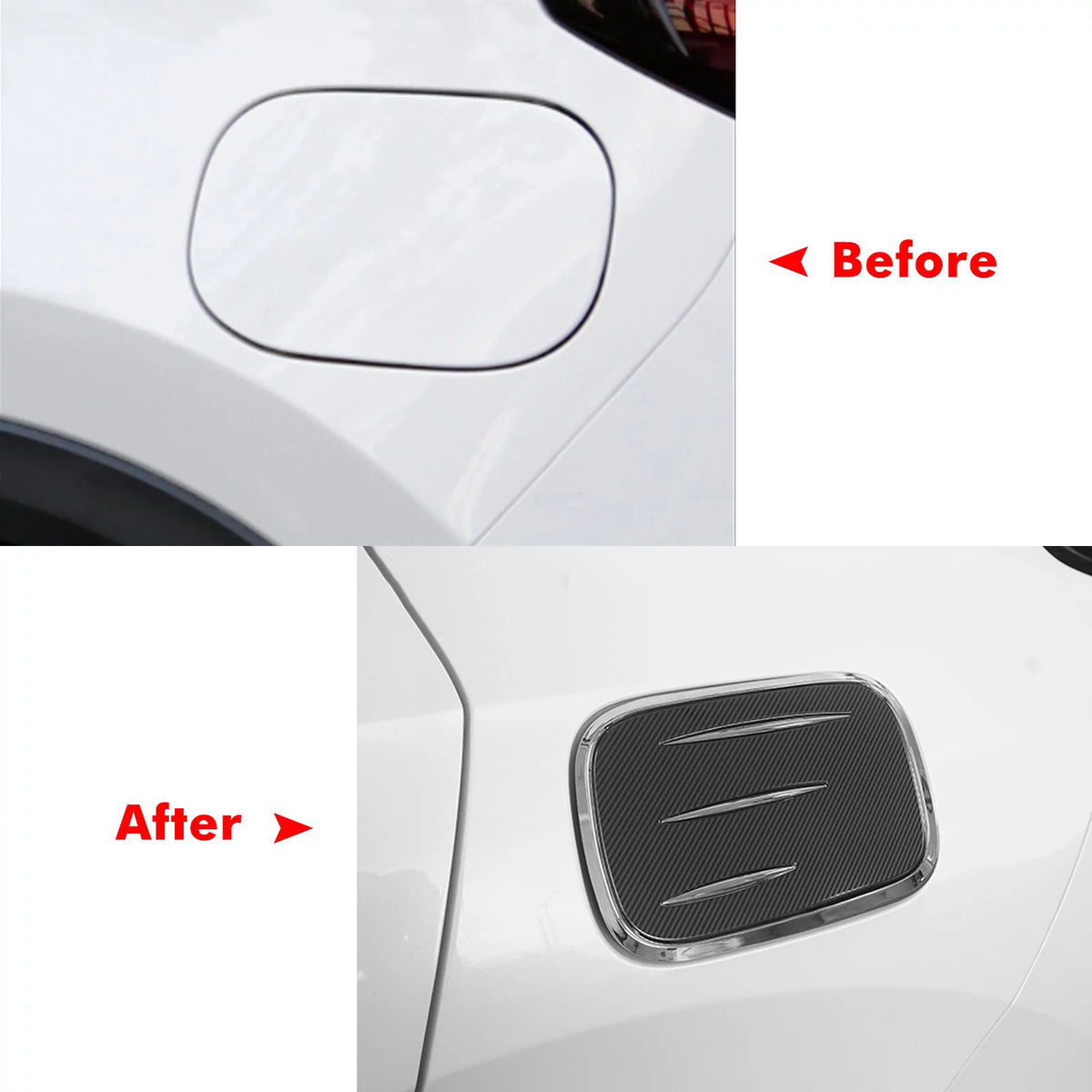 Carbon Fiber Style Fuel Tank Cover Trim Gas Cap Overlay G772225