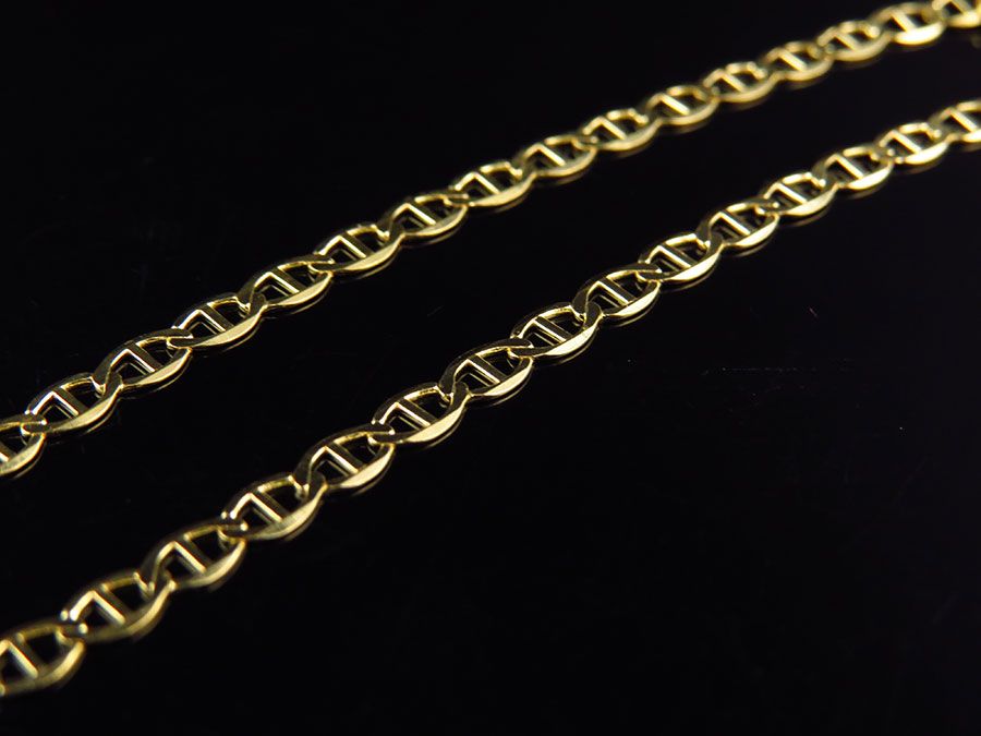 10K Solid Yellow Gold Mariner Style Chain 16-26 Inches B1593