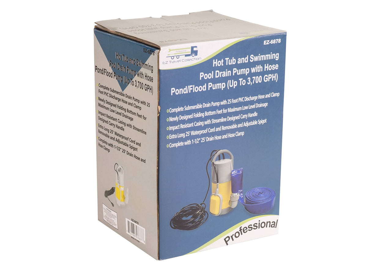 Hot Tub and Swimming Pool Drain Pump with Hose I5936