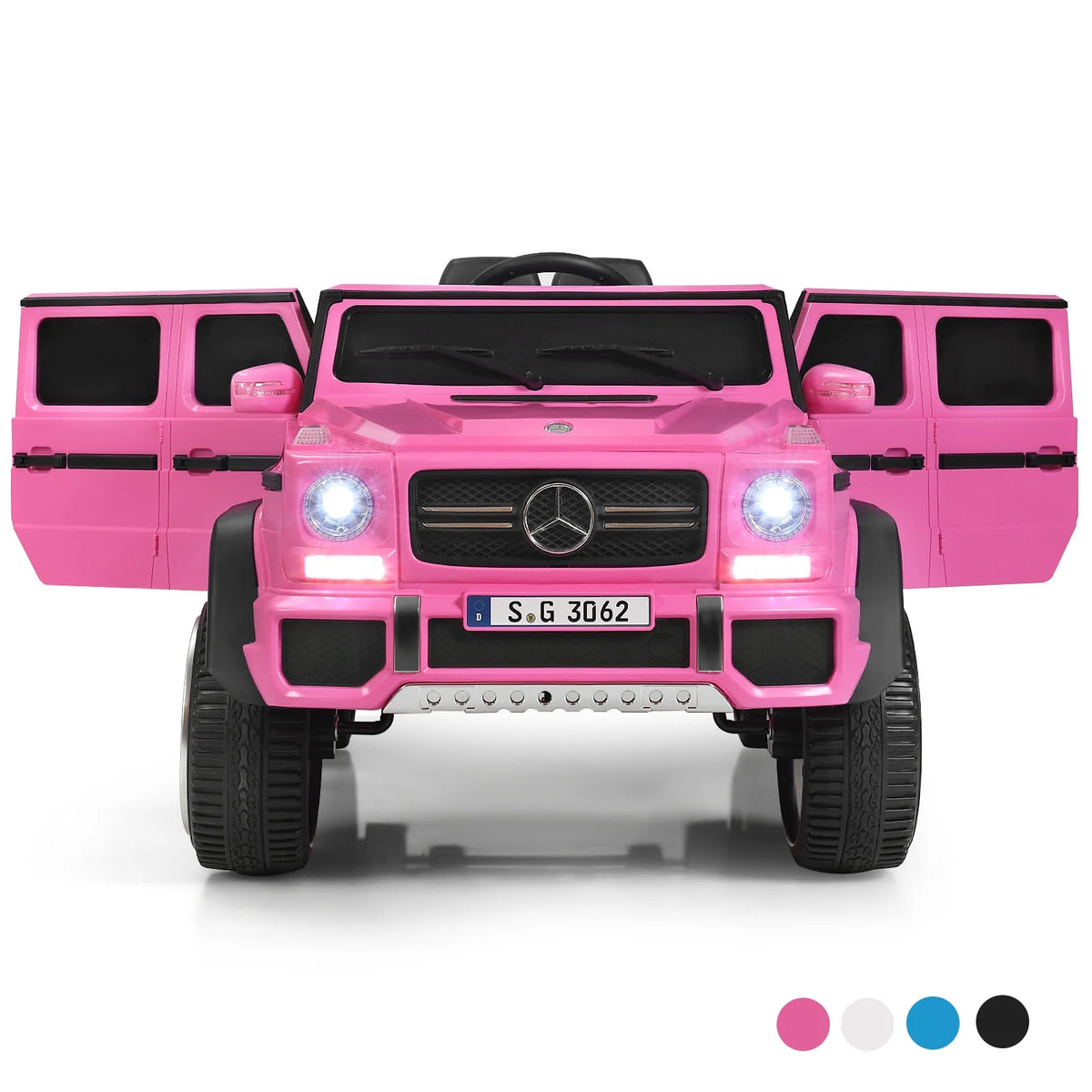 12V Kids Ride On Car with Trunk Pink W700961
