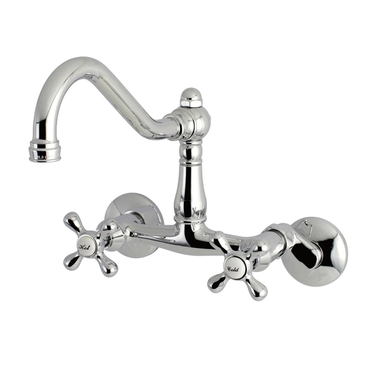 Brushed Brass Adjustable Wall Mount Kitchen Faucet E522