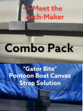 12'-18' Pontoon Boat Canvas Solution with 6 Rise Combo Pack with 12 Gator Bite Canvas Strap Solutions Z909