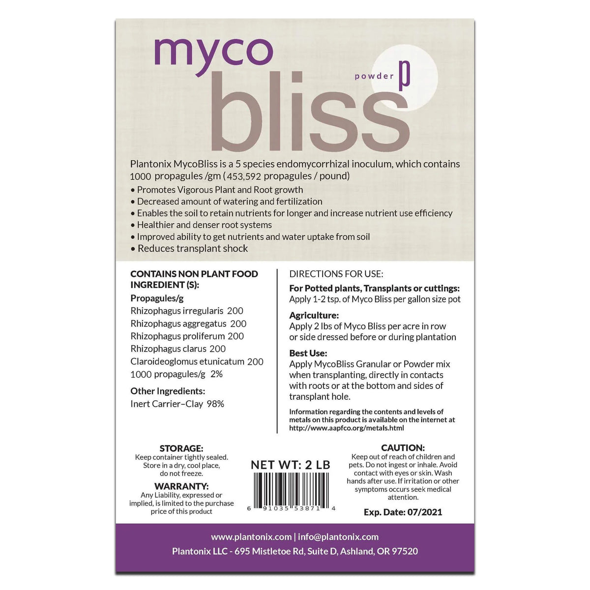 Organic Mycorrhizal Fungi Inoculant V9535