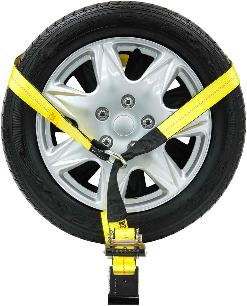 4 Pack 2 x 10' Car Tie Down Ratchet Strap with Flat Hook B9229