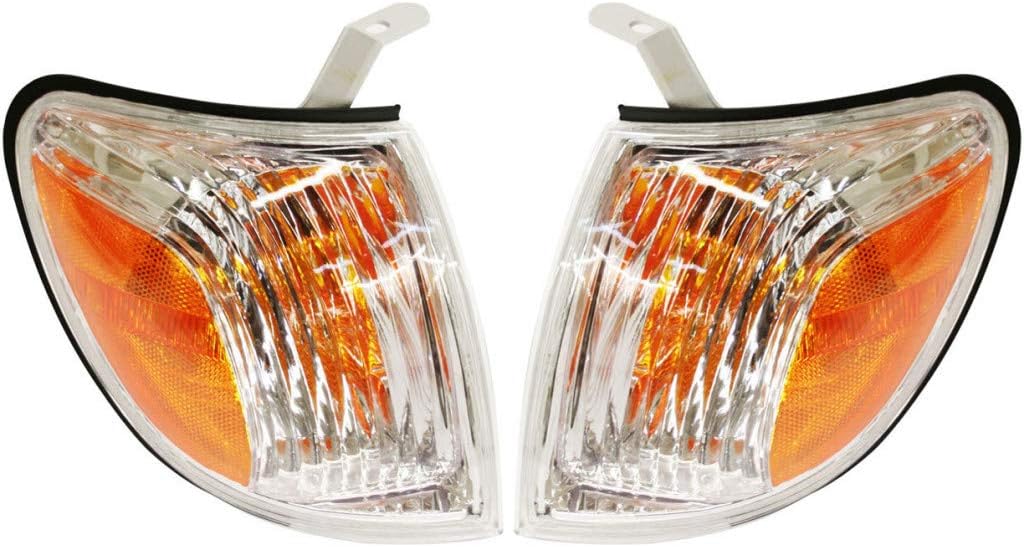 Clear & Amber Lens Turn Signal Light Pair for Toyota Tundra 2005 2006 P130