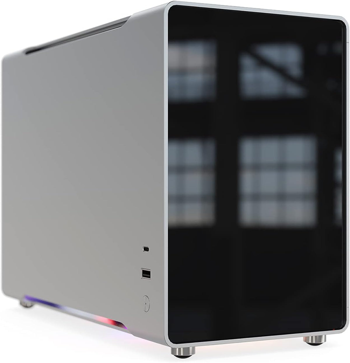 Mini ITX Aluminum Computer Case with Tempered Glass X538