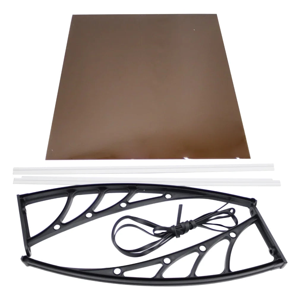 30"*40" Polycarbonate Awning Dark Brown W199387