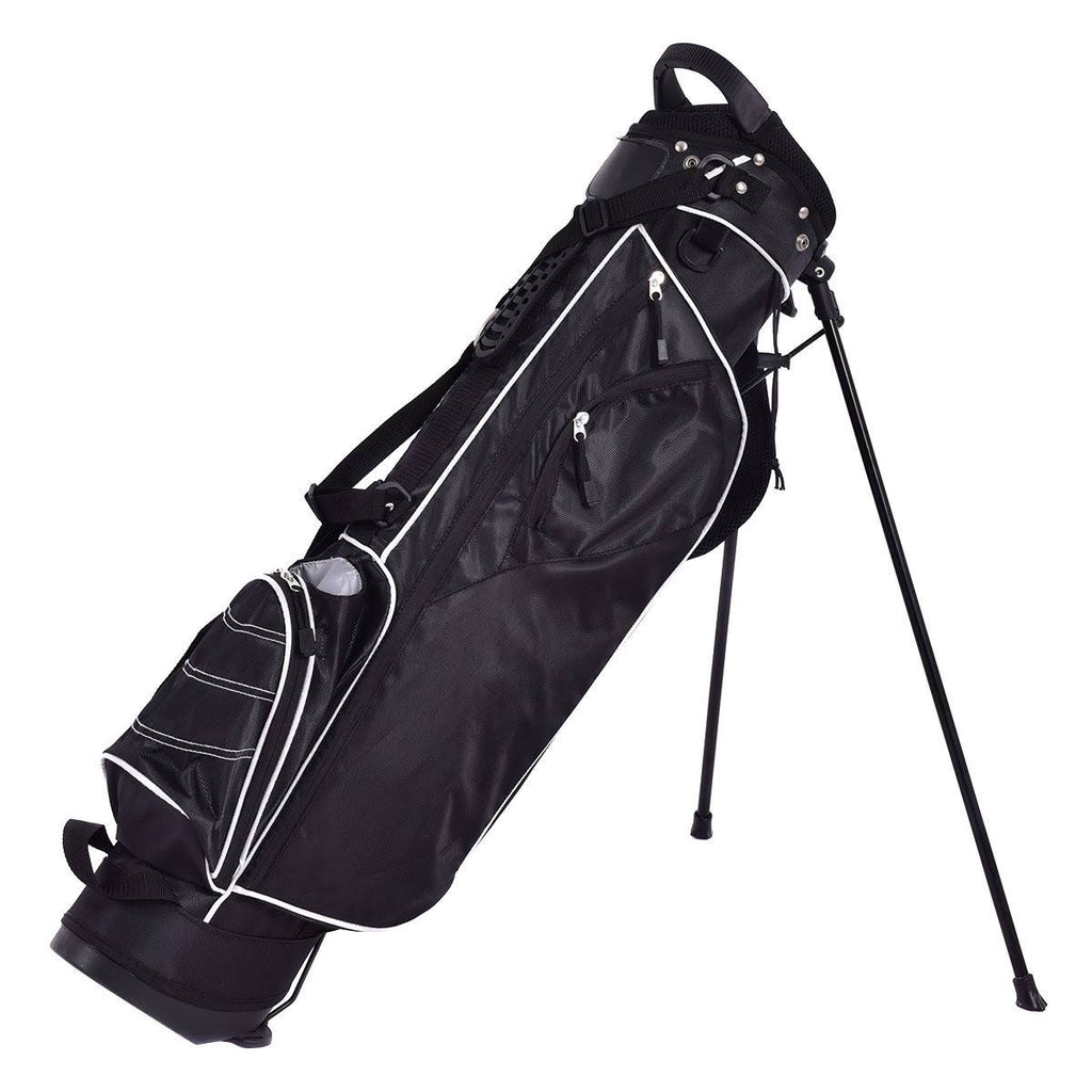 Black Golf Stand Cart Bag with 4 Way Divider V999483