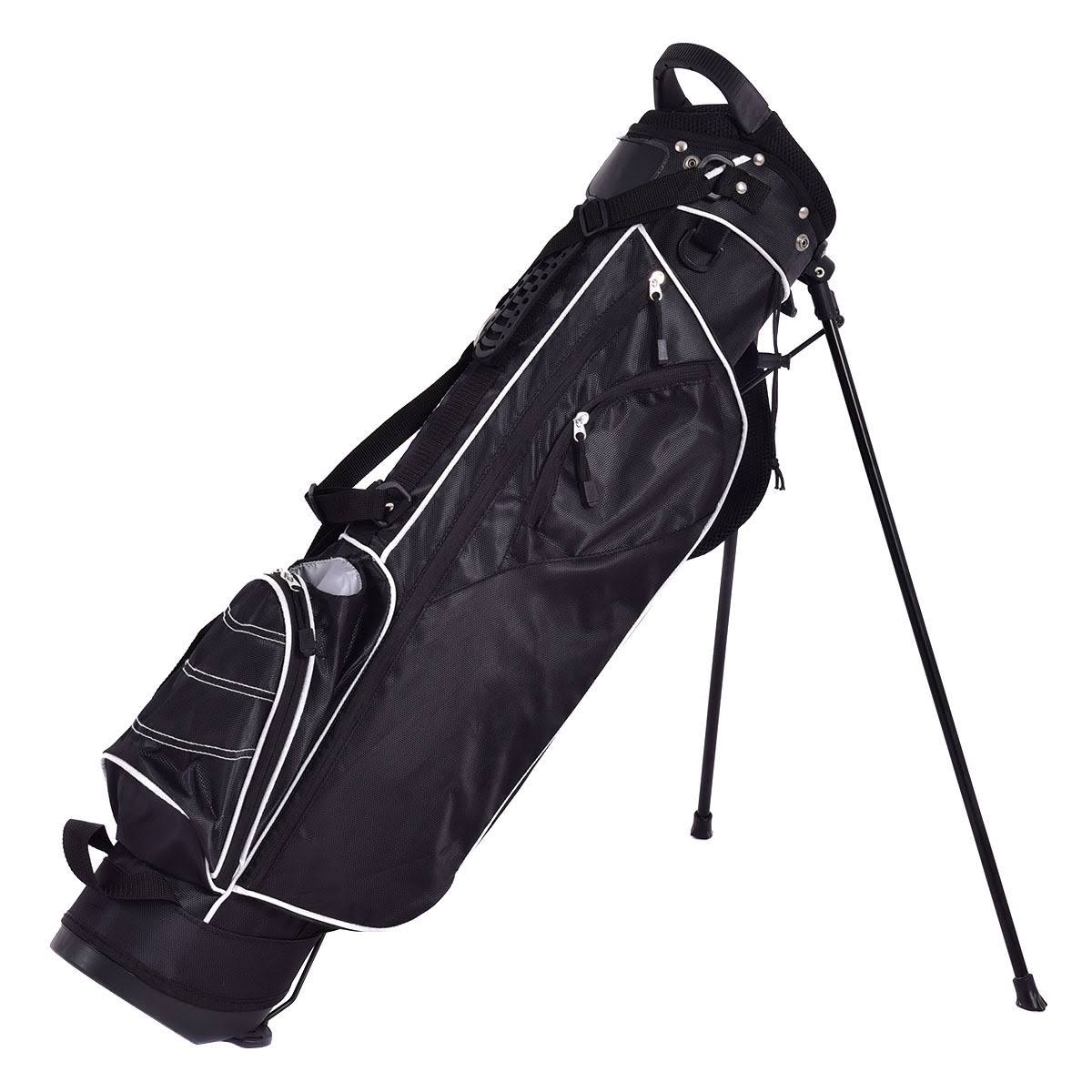 Black Golf Stand Cart Bag with 4 Way Divider V999483