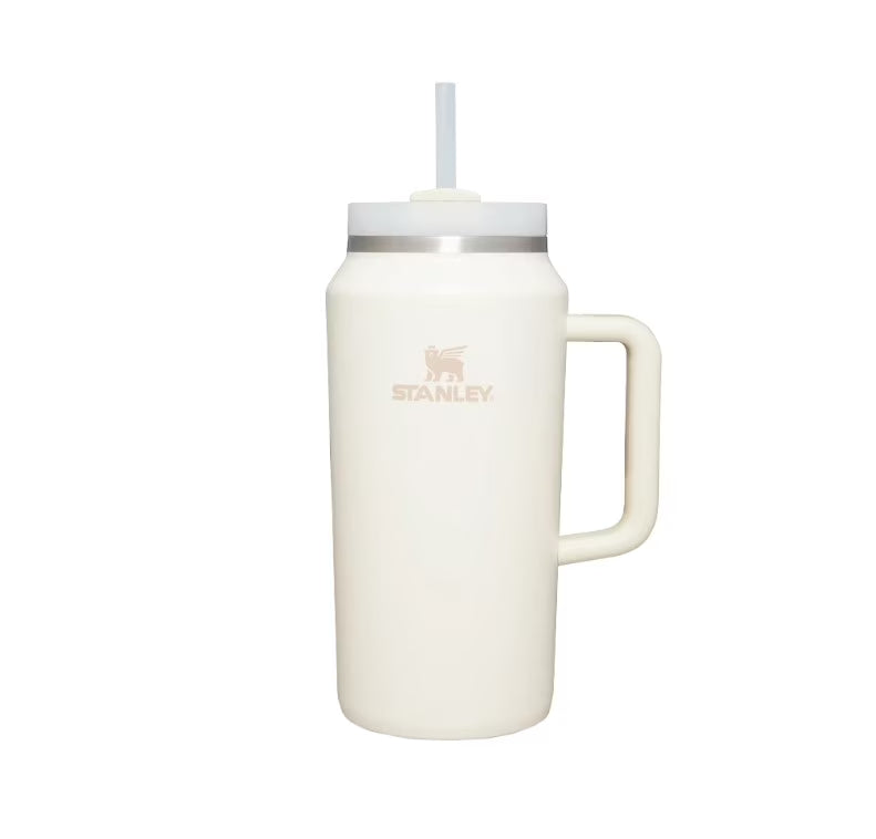 Cream 64oz Stainless Steel Tumbler with Lid and Straw Y65028