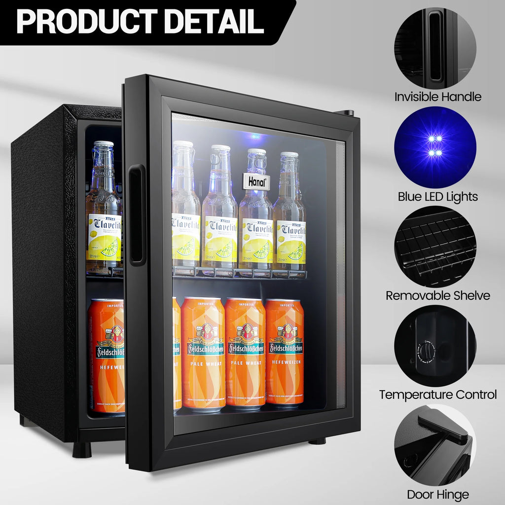 62-Can Beverage Refrigerator and Cooler with Glass Door W675069