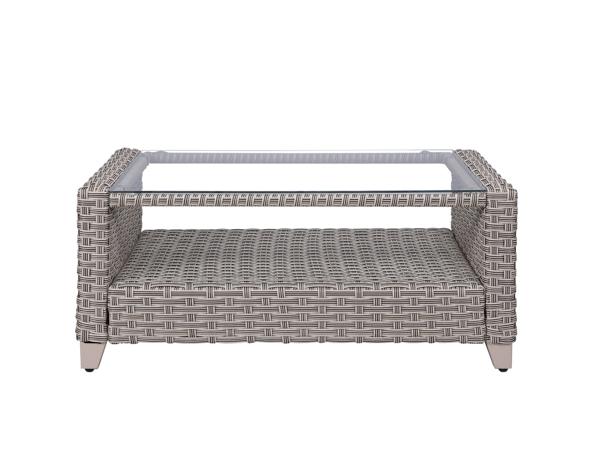 Gray Fabric Patio Sofa Set A683003