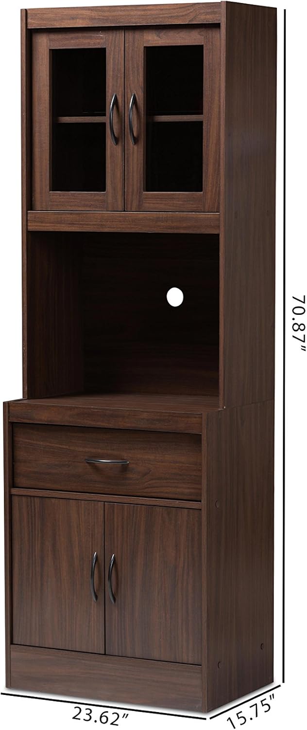 Walnut Brown Kitchen Cabinet Q69058