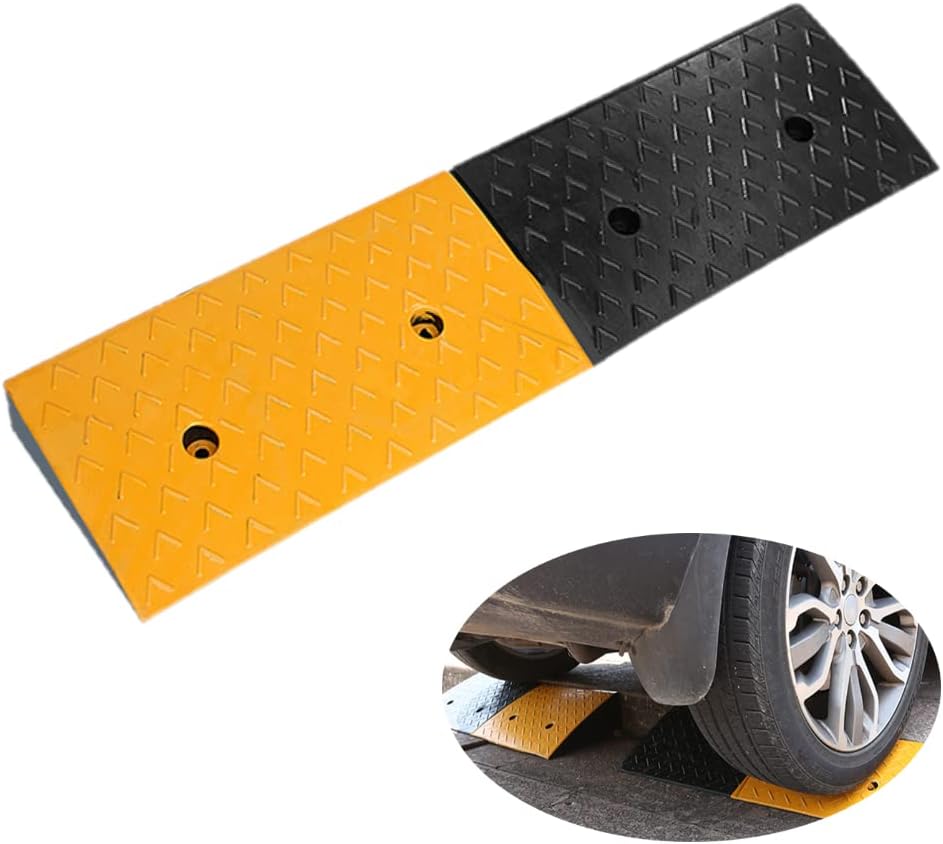 2 Rubber Heavy Duty Driveway Curb Ramp 10 Ton 39.3*5.9*2inch I736818