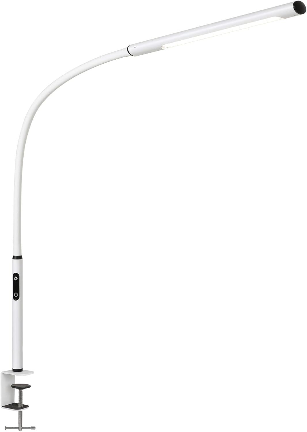 White Flexible LED Clamp Desk Lamp with Clamp, 12W Y738