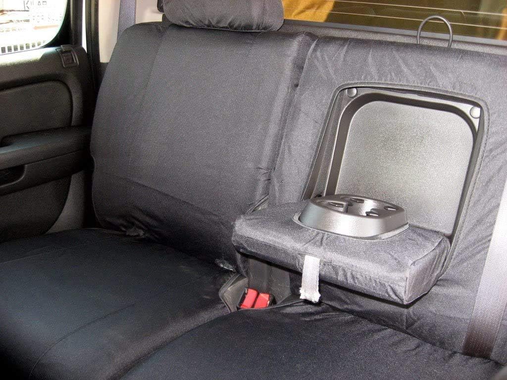 Black Waterproof Rear Seat Covers for Double Cab W2265