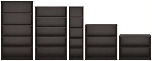 5 Shelf Bookcase in Mocha Cherry J5280