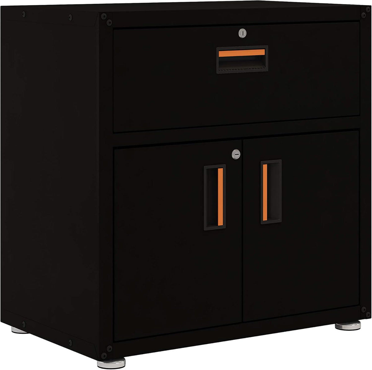 One Drawer Steel Cabinet with 2 Doors M47011