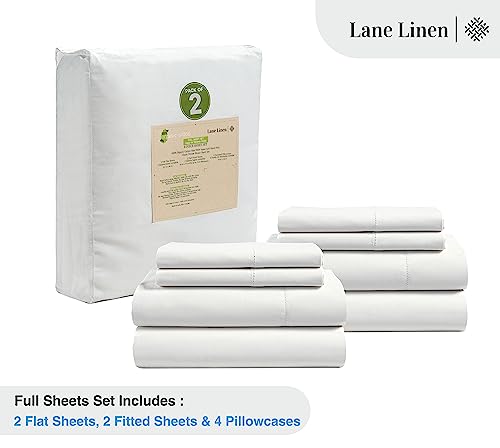 100% Organic Cotton Queen Size White Sheets 8 Pc L160776