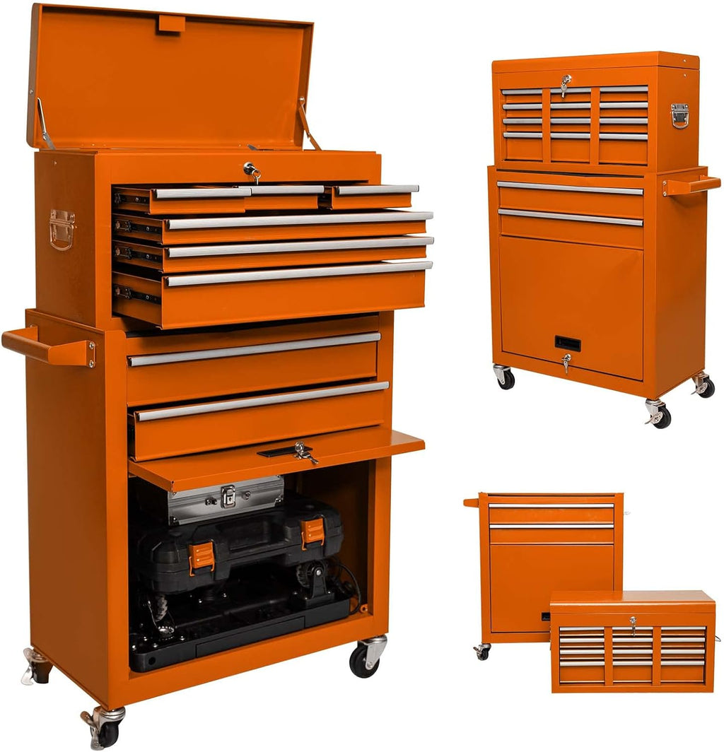 8 Drawer Rolling Tool Chest with Lock and 4 Wheels Q32667