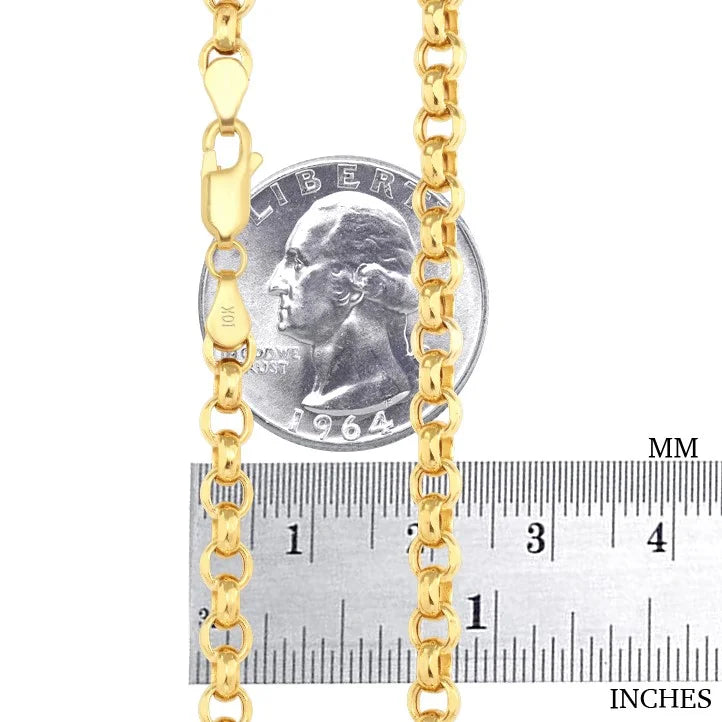 10k Yellow Gold 5mm Rolo Chain Necklace 18" - 24" R2786