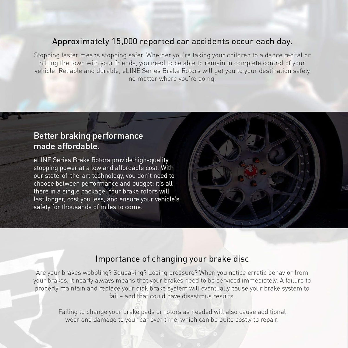 Front Rear Brake Rotors Drilled and Slotted Silver with Semi Metallic Brake Pads T7347