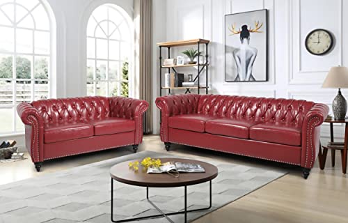 Green Velvet Chesterfield Sofa and Club Chair Set F156733